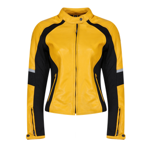 Fiona Yellow Leather Jacket