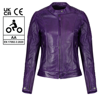 Load image into Gallery viewer, Valerie Purple Leather Jacket
