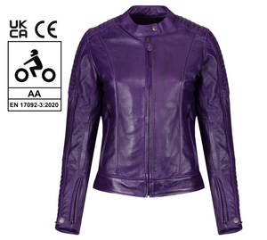 Valerie Purple Leather Jacket